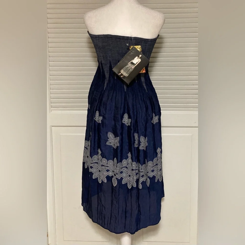 NWT Lapis Navy & White Tube Top Dress - Picture 5 of 10